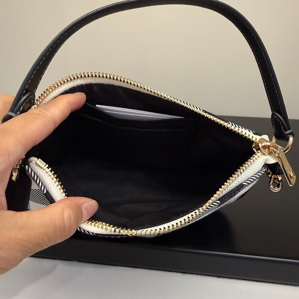 Coach Nolita 19 With Gingham Print And Charm CEN01 Gold/Black Multi - Picture 5 of 6
